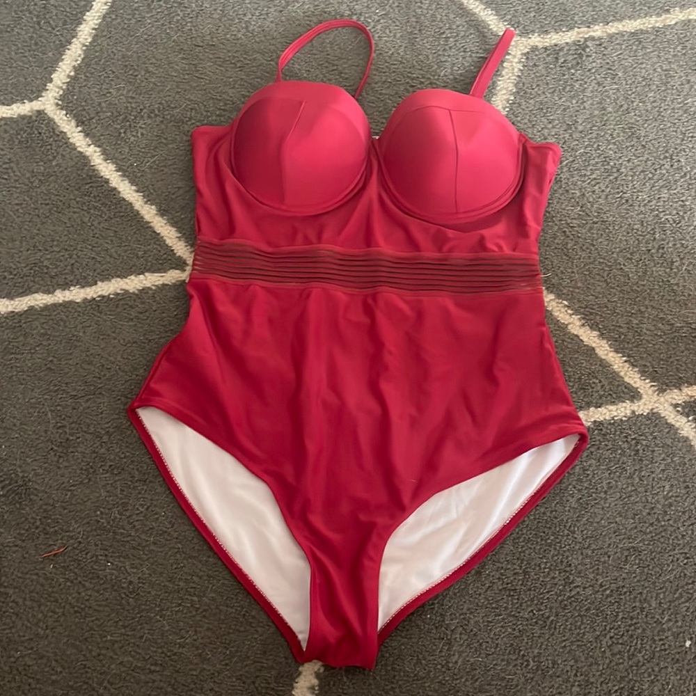 Red vintage style swimsuit